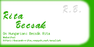 rita becsak business card